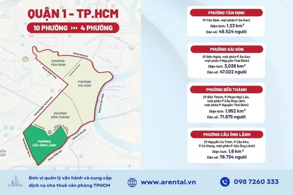 Bản đồ phường Cầu Ông Lãnh theo ranh giới mới sau sáp nhập.
