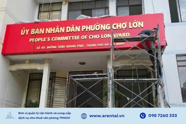 Trụ sở UBND phường Chợ Lớn.