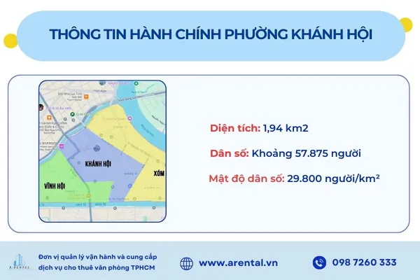 Bản đồ và thông tin hành chính phường Khánh Hội.