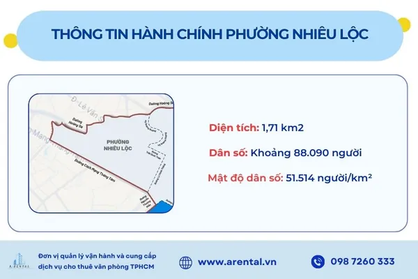 Bản đồ và thông tin hành chính phường Nhiêu Lộc.