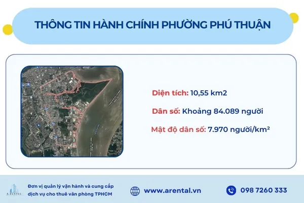 Bản đồ và thông tin hành chính phường Phú Thuận.