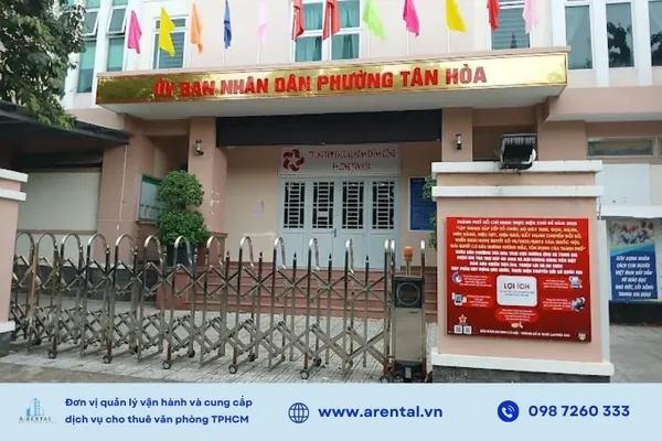 Trụ sở UBND phường Tân Hòa.
