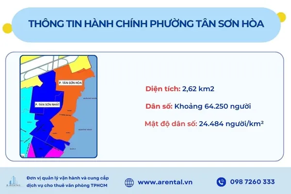 Bản đồ và thông tin hành chính phường Tân Sơn Hòa.