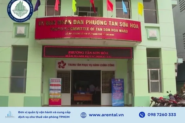 Trụ sở UBND phường Tân Sơn Hòa sau sáp nhập.