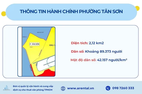 Bản đồ và thông tin hành chính phường Tân Sơn sau sáp nhập.
