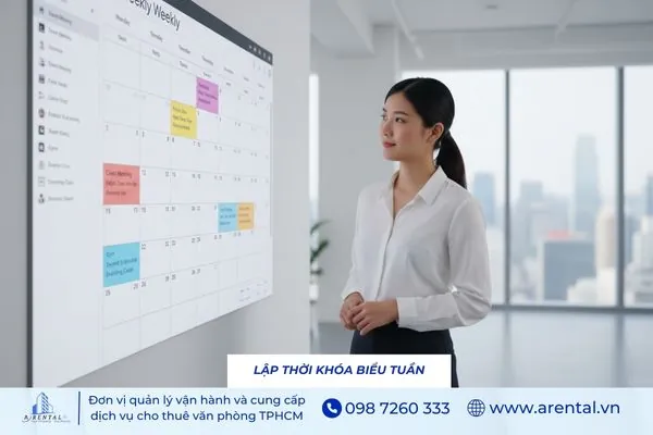 Lập thời khóa biểu tuần giúp dân văn phòng quản lý thời gian và deadline tốt hơn