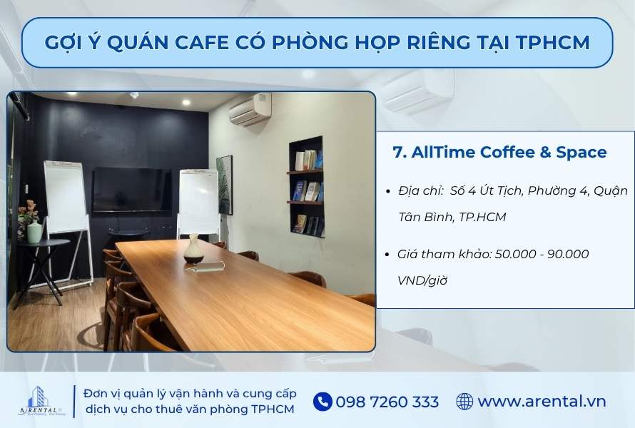 Cafe có phòng họp - AllTime Coffee & Space.