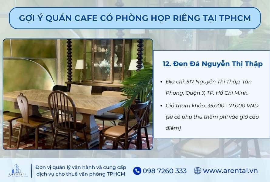 Phòng họp riêng tại quán cà phê Đen Đá.