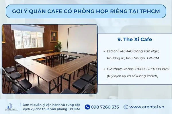 Phòng họp tại The Xi Cafe.