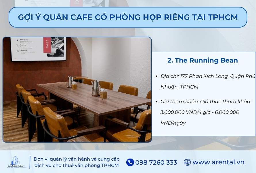 Phòng họp riêng tại The Running Bean.