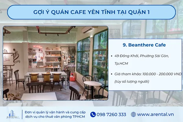 Beanthere Cafe là một trong những quán cà phê yên tính ở Quận 1.