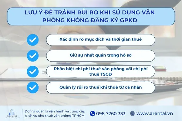 Lưu ý cần nắm khi thuê văn phòng không đăng ký trên GPKD.