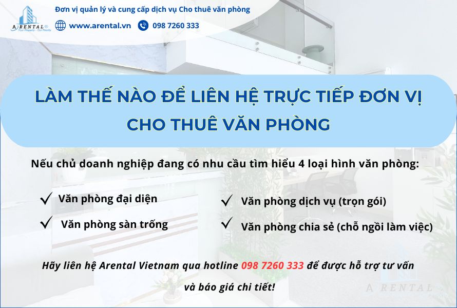 Thông tin liên hệ hỗ trợ tại Arental Vietnam.