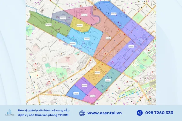 Bản đồ Quận 3 trước sáp nhập.