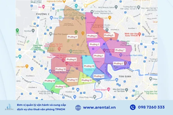 Bản đồ Quận Phú Nhuận trước sáp nhập.