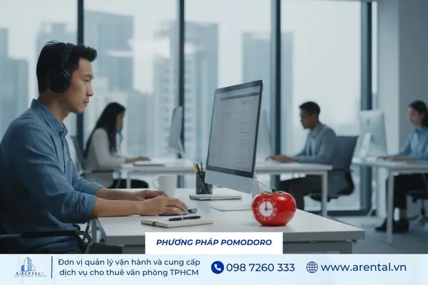 Phương pháp Pomodoro giúp kiểm soát thời gian và tăng tập trung khi làm việc văn phòng