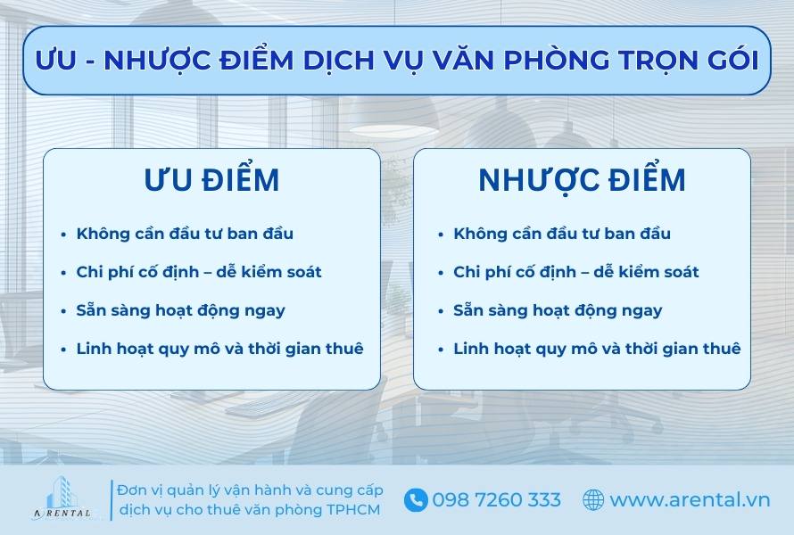 Ưu - nhược điểm dịch vụ văn phòng trọn gói.