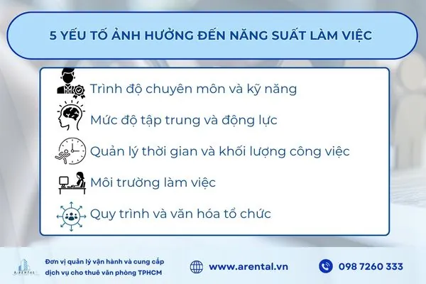 5 yếu tố cốt lõi chi phối hiệu suất làm việc.