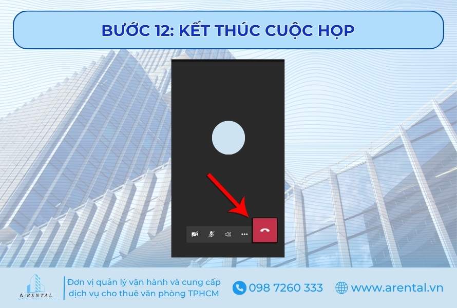 Bước 12. Kết thúc cuộc họp.