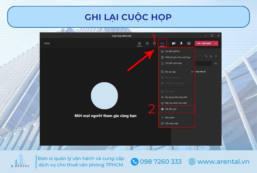Tính năng ghi lại cuộc họp trên Microsoft Teams.