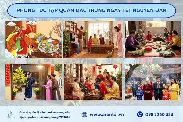 Phong tục tập quán đặc trưng vào Tết Nguyên Đán của người Việt.