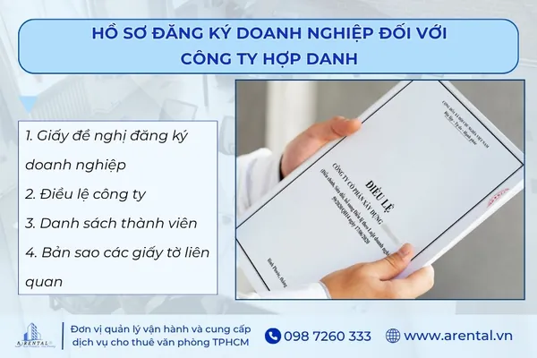 Hồ sơ đăng ký thành lập doanh nghiệp đối với công ty hợp danh.