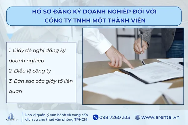 Hồ sơ đăng ký thành lập doanh nghiệp đối với công ty TNHH một thành viên.