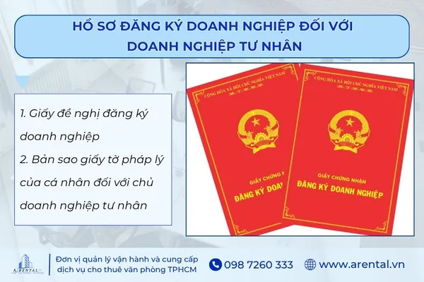 Hồ sơ đăng ký thành lập doanh nghiệp đối với doanh nghiệp tư nhân.