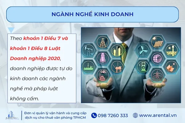 Điều kiện về ngành nghề kinh doanh đăng ký.