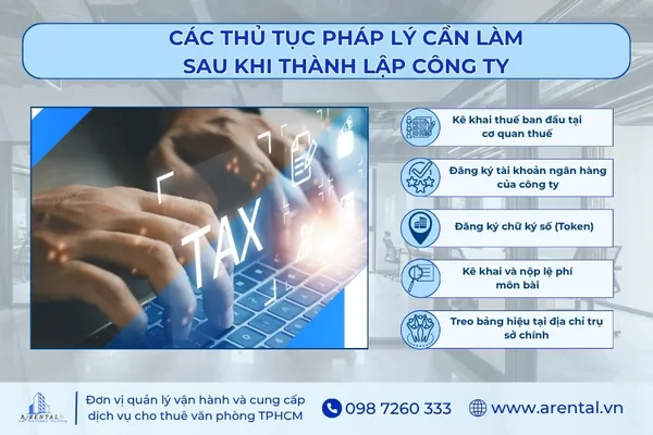 Các thủ tục pháp lý cần làm sau khi thành lập doanh nghiệp.