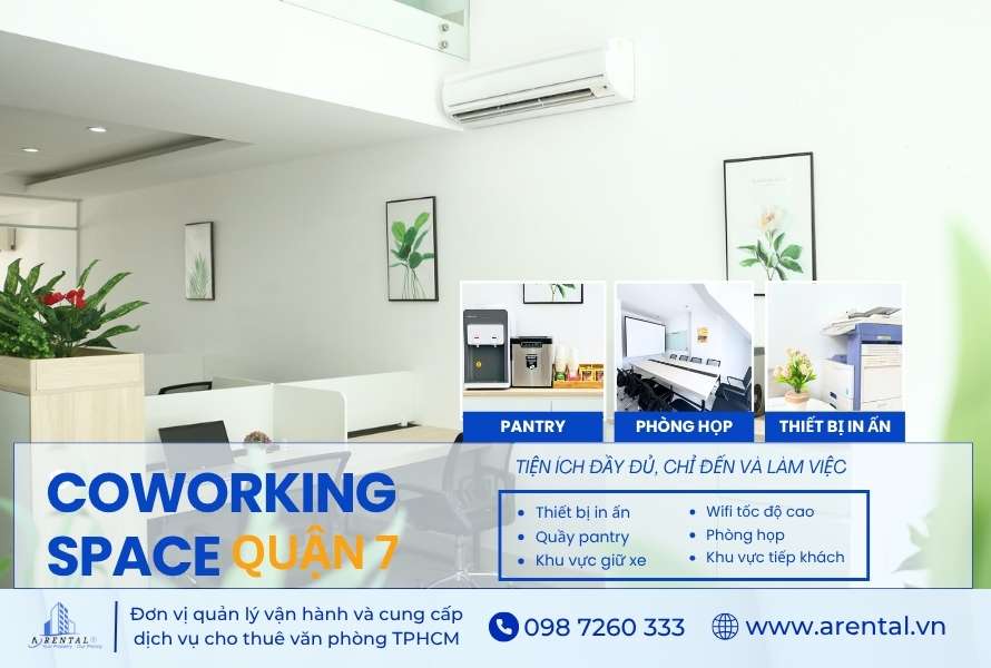 Coworking space Quận 7 của Arental Vietnam với mức giá hợp lý chỉ từ 2.000.000 VND/tháng.