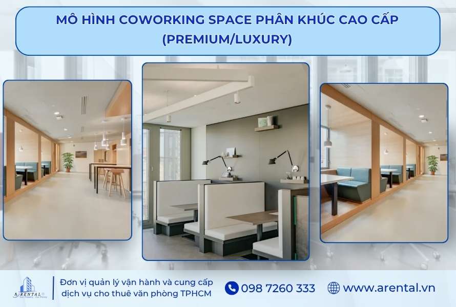 Mô hình kinh doanh coworking space theo phân khúc cao cấp.
