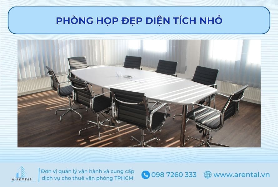 Mẫu thiết kế phòng họp có diện tích nhỏ, tối ưu không gian.
