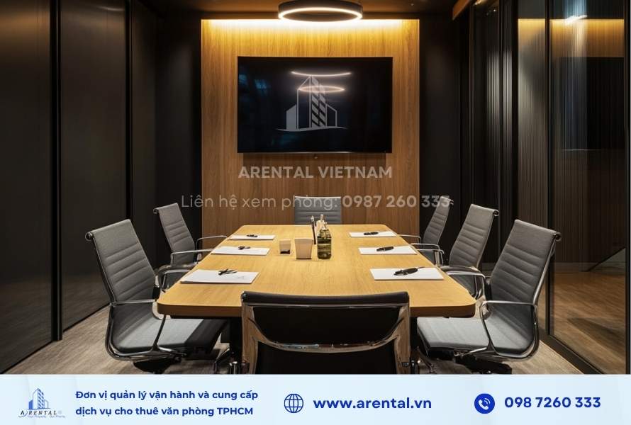 Không gian phòng họp nhỏ diện tích 20m2 đầy tiện nghi.