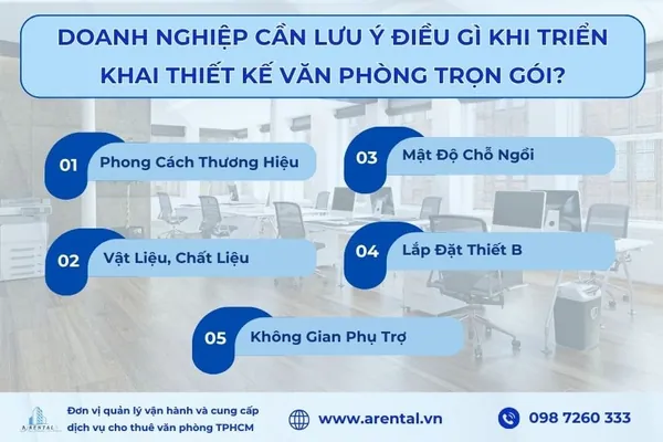5 điều cần lưu ý khi thiết kế thi công nội thất văn phòng trọn gói.