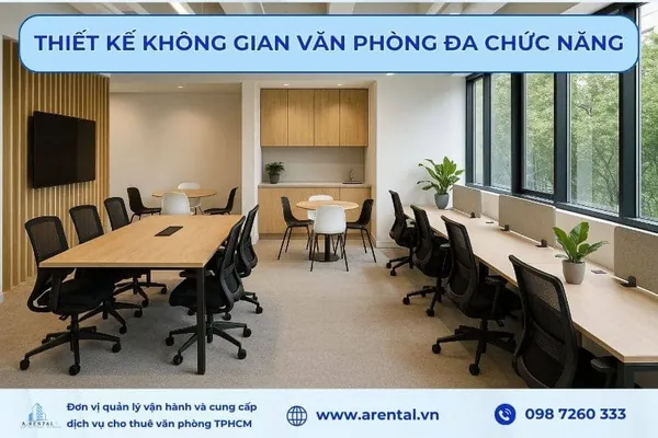 Văn phòng được tích hợp 3 công năng: nơi làm việc, meeting và thư giãn.