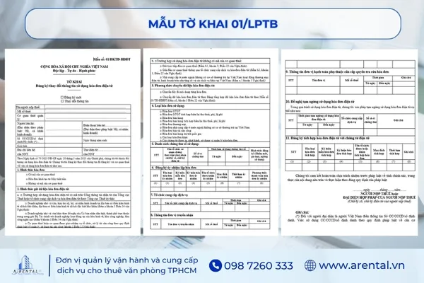 Mẫu tờ khai 01/LPTB.
