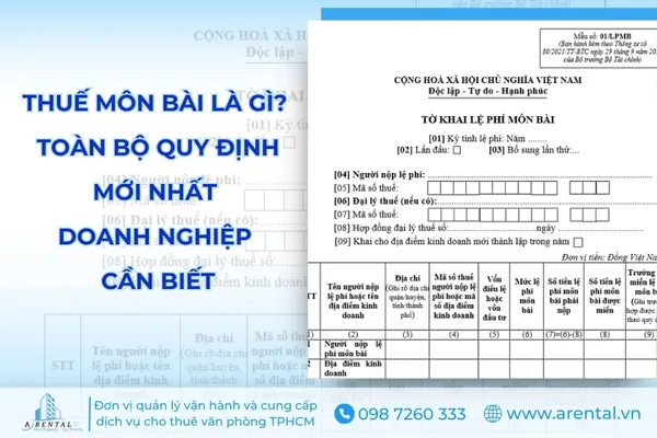 Thuế môn bài là gì? Các quy định mới nhất doanh nghiệp cần biết.