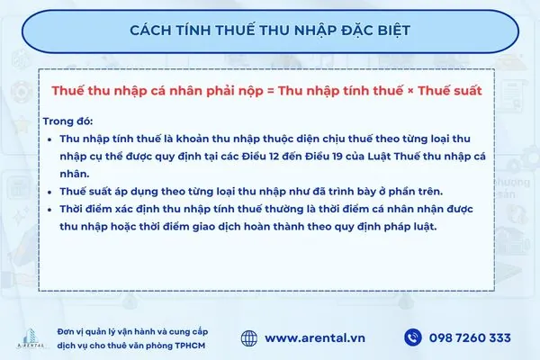 Cách tính thuế thu nhập đặc biệt.
