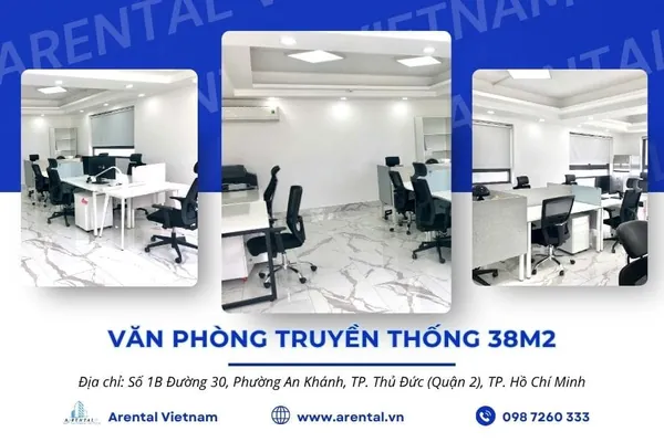 Cho thuê văn phòng diện tích 38m2 Quận 2 Arental Vietnam