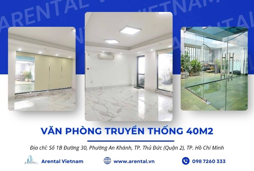 Cho thuê văn phòng truyền thống diện tích 40m2 Quận 2