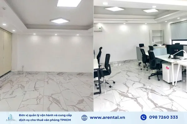 Ví dụ bố trí nội thất văn phòng diện tích 78m2 tại Aretnal Vietnam