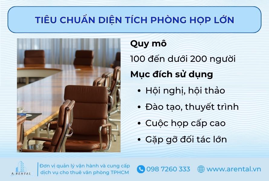 Tiêu chuẩn diện tích phòng họp lớn.