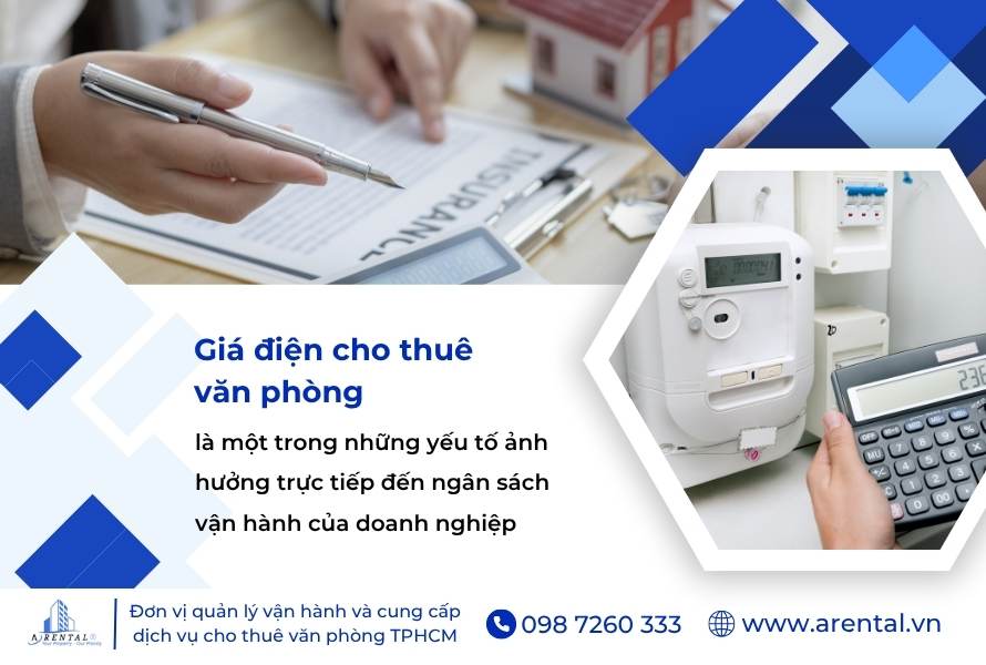 Giá điện cho thuê văn phòng ảnh hưởng đến chi phí vận hành.