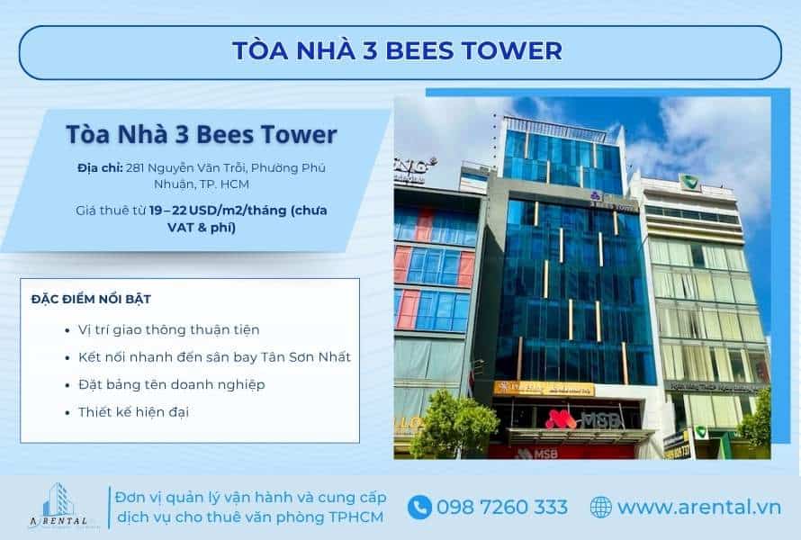 3 Bees Tower – Văn phòng đạt chuẩn LEED tại cửa ngõ sân bay Tân Sơn Nhất.