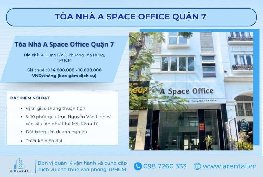 A Space Quận 7 cung cấp văn phòng tiện nghi, dễ dàng sử dụng ngay tại khu đô thị Phú Mỹ Hưng.