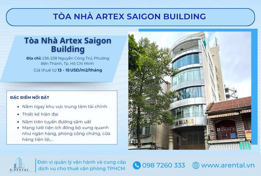 Artex Saigon Building tọa lạc tại khu tài chính Nguyễn Công Trứ, lý tưởng cho doanh nghiệp dịch vụ.