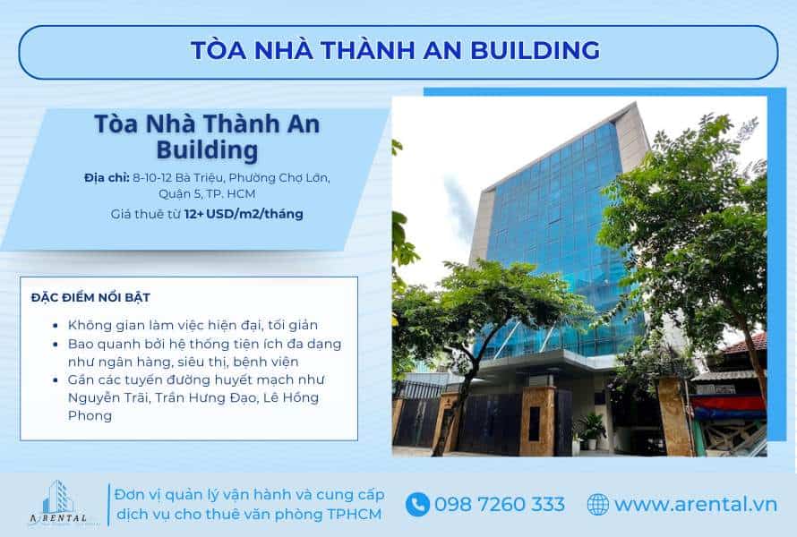 Thành An Building nằm giữa khu vực giao thương sầm uất, thuận tiện tiếp cận khách hàng.