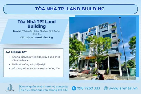 TPI Land là nơi lý tưởng để đặt trụ sở lâu dài tại trung tâm hành chính Quận 2.