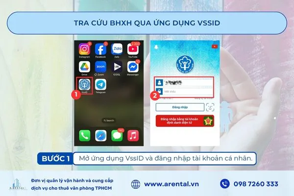 Mở ứng dụng và đăng nhập.